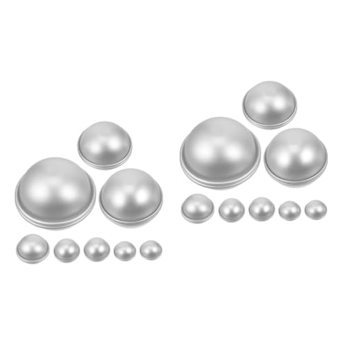 HOMSFOU 2 Sätze Backform Bad Ball Salz Schimmel Kugelform Runden Kuchenform Handwerkliche Herstellung Von Formen Diy -seifenform Aluminiumlegierung Silver 16 Stücke * 2 HOMSFOU 2 Sätze Backform Bad Ball Salz Schimmel Kugelform Runden Kuchenform Handwerkliche Herstellung Von Formen Diy -seifenform Aluminiumlegierung Silver 16 Stücke * 2 von HOMSFOU