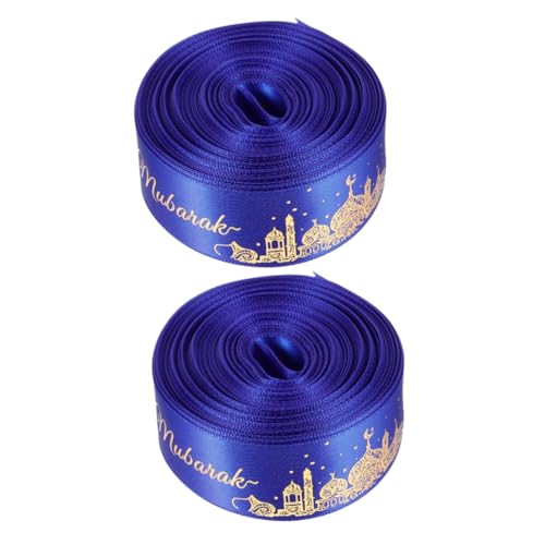 HOMSFOU 2 Sätze Banddekoration Eid Mubarak-bänder Wickelband Dekorationen Binden Feierband Worte Band Für Geschenkverpackung Gestaltetes Geschenkband Polyester 2 Stücke * 2 HOMSFOU 2 Sätze Banddekoration Eid Mubarak-bänder Wickelband Dekorationen Binden Feierband Worte Band Für Geschenkverpackung Gestaltetes Geschenkband Polyester 2 Stücke * 2 von HOMSFOU