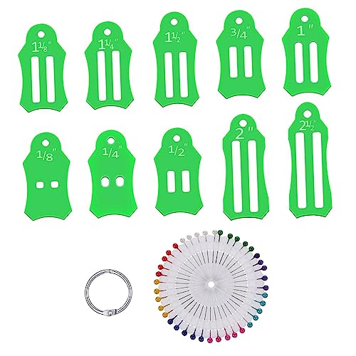 HOMSFOU 2 Sätze Bias Tape Maker Set Grünes Stoffeinfassband Werkzeug für Diy Nähprojekte Schrägbandformer für Quilt und Bastelarbeiten Präzisionswerkzeug zum Schnellen Falten von Stoffen von HOMSFOU