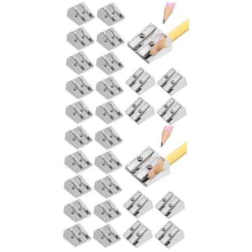 HOMSFOU 2 Sätze Bleistiftspitzer Aus Aluminiumlegierung Kompakter Bleistiftschärfer Anspitzer Buntstiftspitzer Werkzeuge Zum Anspitzen Von Bleistiften 20 Stück * 2 von HOMSFOU