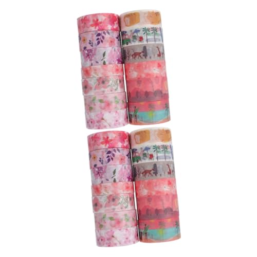 HOMSFOU 2 Sätze Blütenblatt Washi Tape Set Boxen Mit Dekorativen Klebebändern Für Scrapbooking Handwerk Und Journaling Und Langlebig Für Kreative Projekte 13 Rollen * 2 von HOMSFOU