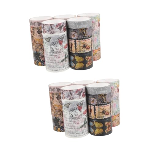 HOMSFOU 2 Sätze Blumenpapierband Handwerk Verpackung Scrapbooking Tape Sammelklebeband Schmetterling Blumen- Dekorative Washi-klebebänder Musterband Washi-klebeband Aufkleber 17 Rollen * 2 HOMSFOU 2 Sätze Blumenpapierband Handwerk Verpackung Scrapbooking Tape Sammelklebeband Schmetterling Blumen- Dekorative Washi-klebebänder Musterband Washi-klebeband Aufkleber 17 Rollen * 2 von HOMSFOU