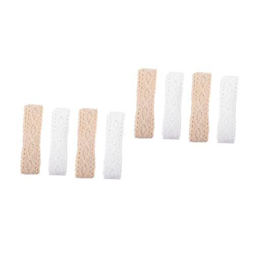 HOMSFOU 2 Sätze Breites Spitzenband Baumwoll Ripsband Für Diy Projekte Bekleidungszubehör Und Dekorationen 4 Rollen * 2 von HOMSFOU