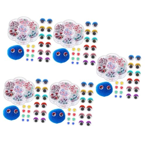 HOMSFOU 2 Sätze Bunte Augapfel -patches Wackelige Augen Kinderhandwerk Augapfel-aufkleber Wackelaugen Aus Kunststoff Wackelaugen Zum Basteln Plastik 600 Stück * 2 von HOMSFOU