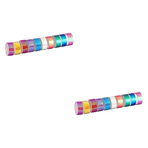 HOMSFOU 2 Sätze Buntes Glänzendes Klebeband Farbiges Selbstklebendes Dekorationsband Für Scrapbooking Journaling Und Bastelprojekte Wasserfest Und Vielseitig Einsetzbar 10rolle*2 HOMSFOU 2 Sätze Buntes Glänzendes Klebeband Farbiges Selbstklebendes Dekorationsband Für Scrapbooking Journaling Und Bastelprojekte Wasserfest Und Vielseitig Einsetzbar 10rolle*2 von HOMSFOU