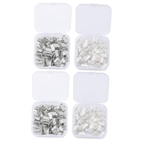 HOMSFOU 2 Sätze Crimp Enden Für Lederbänder Verschlüsse Für Schmuckherstellung Für Armbänder Und Weiß Und Silber Diy Zubehör 100 Stück * 2 HOMSFOU 2 Sätze Crimp Enden Für Lederbänder Verschlüsse Für Schmuckherstellung Für Armbänder Und Weiß Und Silber Diy Zubehör 100 Stück * 2 von HOMSFOU