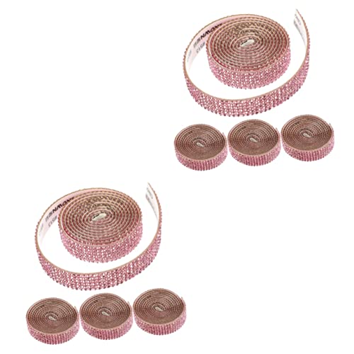 HOMSFOU 2 Sätze DIY Dekorative Diamant Aufkleber Braut Hochzeitsdekorationen Für Hinterhof Hochzeitszubehör Brautapplikationsband Kleidherstellung Kleber Charms Trim Frauen Und 4 Rollen * 2 von HOMSFOU
