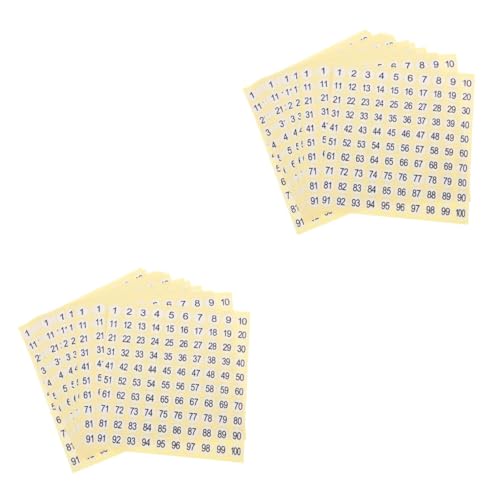 HOMSFOU 2 Sätze Digitale Aufkleber Runde Massenzahlen Zahlenaufkleber 1 Bis 100 Zahlenaufkleber Aufkleber Zahlen Vinyl Größenetiketten Kleine Stick Zahlen Kleine Aufkleber 15 Blätter * 2 von HOMSFOU