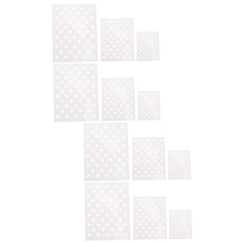 HOMSFOU 2 Sätze Diy Fünfzack Stern Schablonen Wiederverwendbare Kunststoff Schablonen Für Wand Und Basteldekoration Für Feste Kunsthandwerk Und Schulprojekte 6 Blätter * 2 von HOMSFOU
