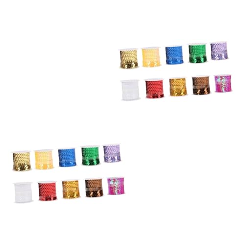 HOMSFOU 2 Sätze Diy Pailletten Runde Lose Bunte Dekorpailletten Für Kleidung Basteln Schmuckherstellung Und Partyzubehör 10 Stück * 2 von HOMSFOU