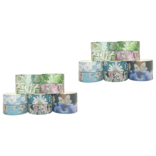 HOMSFOU 2 Sätze Diy Scrapbook Klebeband Mit Blumenmuster Zufällige Farben Stile Für Kreative Projekte Für Tagebücher Fotoalben Und Bastelarbeiten Zufällige 10 Stück * 2 von HOMSFOU