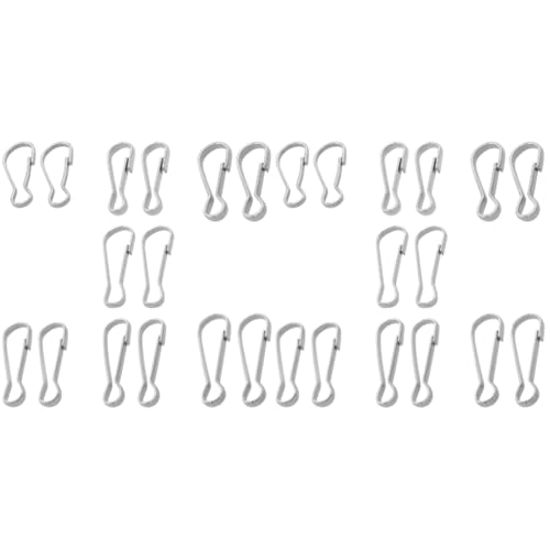 HOMSFOU 2 Sätze Edelstahlschwein Gallenblase Verbindungsverschluss Selbstgemachte Schnalle Selbstgemachte Verschlüsse Kettenanschluss Diy Charm Schnalle Silber 14 Stück * 2 von HOMSFOU