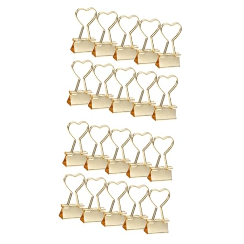 HOMSFOU 2 Sätze Elliot-ordner Bindemittel Clips Mini-bindeklammern Led Büroklammer Verschiedene Papierklammern Mittlere Heftklammern Metall Golden 10 Stück * 2 von HOMSFOU