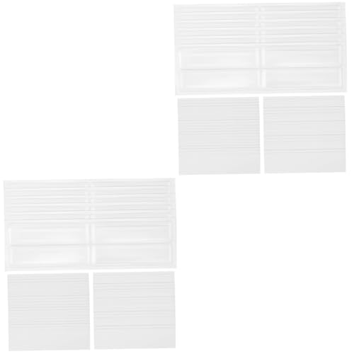 HOMSFOU 2 Sätze Etikettenbeutelpapierkombination Streifen Mit Kleber Klebetaschen Für Etiketten Etikettenhalter Selbstklebend Stichworte Inhaber Regalanhänger Für Drahtregale Pvc von HOMSFOU
