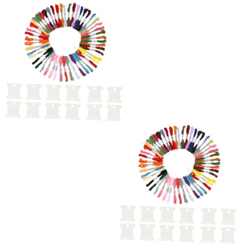 HOMSFOU 2 Sätze Farben Stickgarn Set mit Baumwollfäden und Winding Plates Kreuzstich Armbänder und Diy Bastelprojekte Handwerkswerkzeug für Bastler HOMSFOU 2 Sätze Farben Stickgarn Set mit Baumwollfäden und Winding Plates Kreuzstich Armbänder und Diy Bastelprojekte Handwerkswerkzeug für Bastler von HOMSFOU