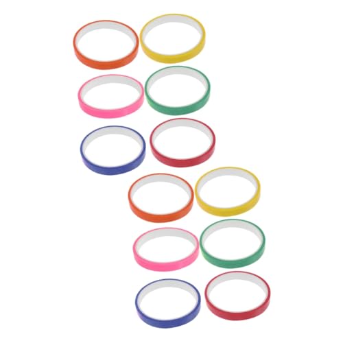 HOMSFOU 2 Sätze Farbiges Band Handwerk Streifen Uv Klebeband Dekompression Klebrige Bälle Mit Klebrigen Bällen Stressabbau Versorgung Plastik 6 Rollen * 2 von HOMSFOU