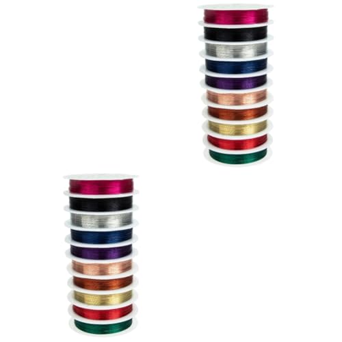 HOMSFOU 2 Sätze Flexibler Schmuckdraht Kupfer Farben Durchmesser Für Schmuckherstellung Diy Armbänder Und Bastelprojekte 10 Rollen * 2 von HOMSFOU
