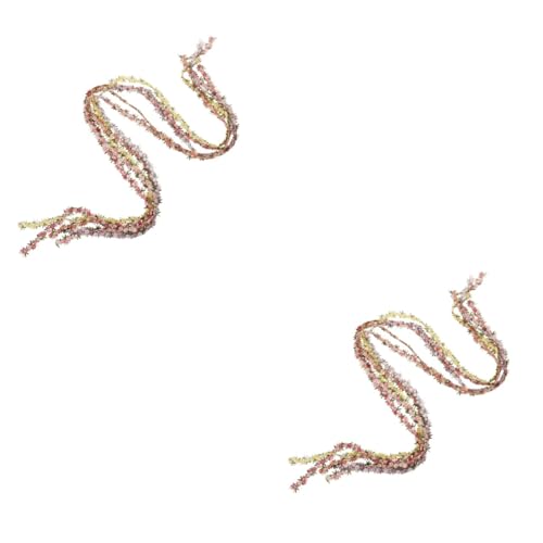 HOMSFOU 2 Sätze Fransenbesatz Für Kopfschmuck Damen Floral Metallisch Fransenbesatz Nähbesatz Vorhänge Bänder Zum Basteln Stoffbesatz DIY Besatz 5 Rollen * 2 von HOMSFOU