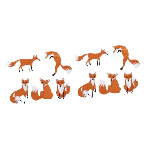 HOMSFOU 2 Sätze Fuchs Stickerei Patches Für Kleidung Bügelbilder Zur Dekoration Von Jacken Rucksäcken Schals Und Mehr Kreative Fuchs Muster Und Langlebig 5 Stücke * 2 von HOMSFOU