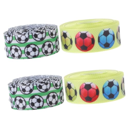 HOMSFOU 2 Sätze Fußball Geschenkband Dekoratives Ripsband Für Bastelprojekte Und Party Dekoration Breit Pro Langlebiges Und Leichtes Verpackungsband Für Anwendungen 2 Rollen * 2 HOMSFOU 2 Sätze Fußball Geschenkband Dekoratives Ripsband Für Bastelprojekte Und Party Dekoration Breit Pro Langlebiges Und Leichtes Verpackungsband Für Anwendungen 2 Rollen * 2 von HOMSFOU