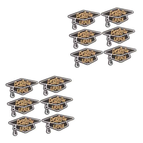 HOMSFOU 2 Sätze Graduations Stickerei Patches Diy Kleidung Aufnäher Für Bastelprojekte Für Jacken Rucksäcke Und Jeans Leicht Und Kompakt Einfach Anzubringen 6 Stück * 2 von HOMSFOU