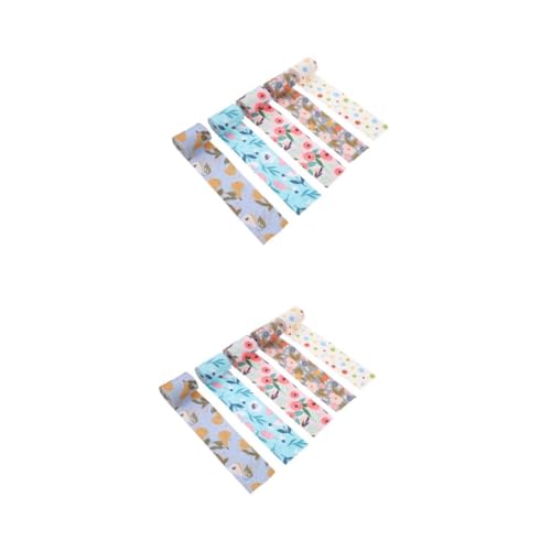 HOMSFOU 2 Sätze Haarnadelmaterial Ribbon Bandfeile Bastelzeug Clothing Tape Hair Pins Basteln Salbeigrünes Band Weiß Schleife Für Geschenkband Wickelband Bogenband Stoff 5 Stücke * 2 von HOMSFOU
