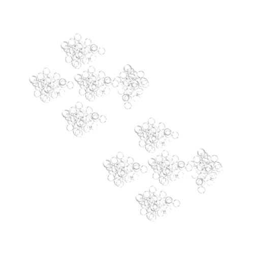 HOMSFOU 2 Sätze Haarring Rundform Ring Offener Biegering Karabinerverschlüsse Silber 180 Stück * 2 HOMSFOU 2 Sätze Haarring Rundform Ring Offener Biegering Karabinerverschlüsse Silber 180 Stück * 2 von HOMSFOU