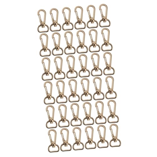 HOMSFOU 2 Sätze Hakenfeder-hundeschnalle Schnappen Schlüsselanhänger Tasche Abnehmbar Giteer Safe Kofferbeschriftungen Hängende Schnalle Reisegepäckverschluss Legierung Golden 20 Stück * 2 von HOMSFOU