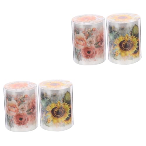HOMSFOU 2 Sätze Handband Pflanzen Craft Scrapbooking Anlage Gemustert Blätter Aufkleber Für Klebeband Dekorativ Blumen- Haustier-tape-journaling Blumenband Planer Das Haustier 2 Rollen * 2 von HOMSFOU