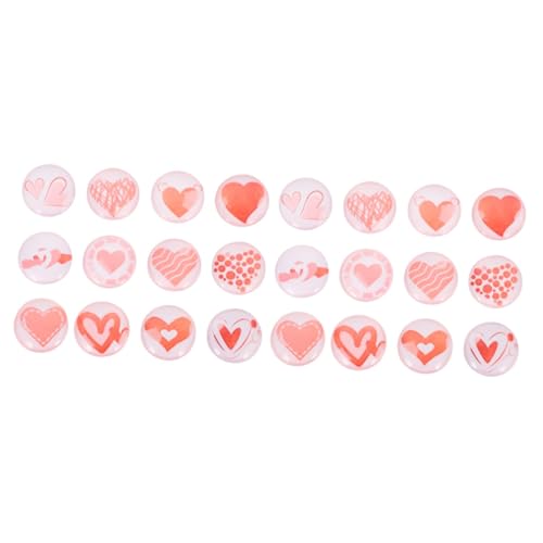 HOMSFOU 2 Sätze Herzglas Cabochons Für Diy Schmuckherstellung Flache Patches Für Ohrringe Armbänder Und Mehr Vielseitige Bastelaccessoires Für Projekte 12 Stücke * 2 von HOMSFOU