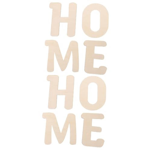 HOMSFOU 2 Sätze Holzbuchstaben Unlackiert Für Diy Bastelprojekte Wanddekoration Und Partydekoration Handarbeiten Und Heimdeko Home 4 Stück * 2 HOMSFOU 2 Sätze Holzbuchstaben Unlackiert Für Diy Bastelprojekte Wanddekoration Und Partydekoration Handarbeiten Und Heimdeko Home 4 Stück * 2 von HOMSFOU