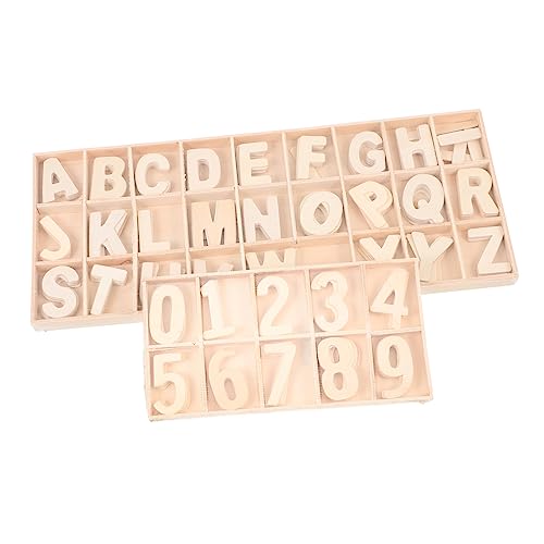 HOMSFOU 2 Sätze Holzbuchstaben und Zahlen Unbemalte Holzstücke für Diy Bastelprojekte Kartenherstellung und Kreative HOMSFOU 2 Sätze Holzbuchstaben und Zahlen Unbemalte Holzstücke für Diy Bastelprojekte Kartenherstellung und Kreative von HOMSFOU