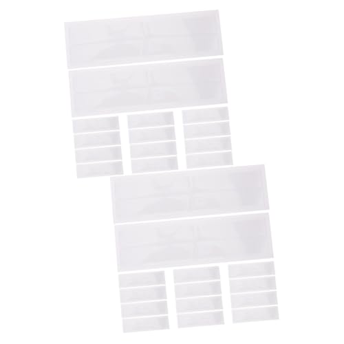 HOMSFOU 2 Sätze Klebstoffetikett wasserdichte Etiketten Geschäft Wasserdichte Aufkleber Klebeetikettentaschen transparente Taschenärmel Klarsichthüllen für Karten Papier von HOMSFOU