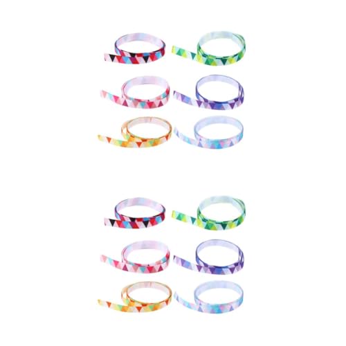 HOMSFOU 2 Sätze Kreative Bedruckte Geschenkband Bänder Für Diy Ohrringe Dekoration Und Bastelarbeiten Vielseitig Einsetzbar Für Schmuckherstellung Und Geschenkverpackung 12 Stück * 2 von HOMSFOU
