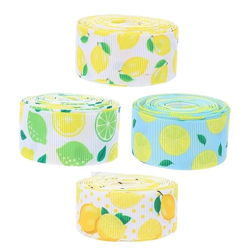 HOMSFOU 2 Sätze Lemon Printed Diy Bastelbänder Geschenkband Für Projekte Yards Pro Dekoration Für Partys Und Verpackungen Langlebig Und Farbecht 4 Rollen * 2 HOMSFOU 2 Sätze Lemon Printed Diy Bastelbänder Geschenkband Für Projekte Yards Pro Dekoration Für Partys Und Verpackungen Langlebig Und Farbecht 4 Rollen * 2 von HOMSFOU