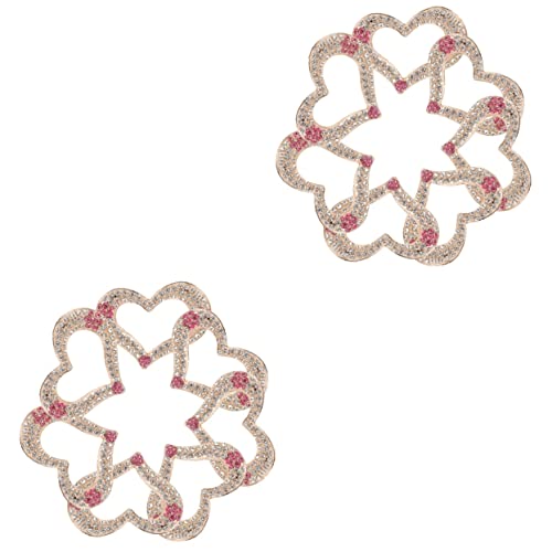 HOMSFOU 2 Sätze Liebe Zubehör Accessoires Flecken Kleidung Herz Geformt Dekoration Glänzend Applique Patches Dekorativer Kleideraufnäher Diy Liefert Strassdekore Legierung 10 Stück * 2 von HOMSFOU