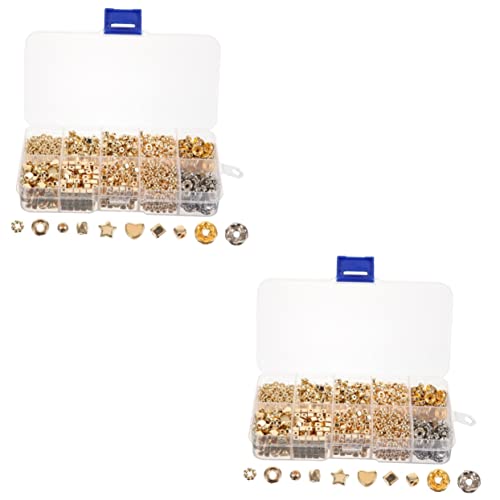 HOMSFOU 2 Sätze Loses Perlenset Goldene Abstandsperlen Abstandsperlen Zur Schmuckherstellung Armbänder Goldgefüllte Perlen Runde Perlen Set Charms Perlen Kleine 1240 Stück * 2 HOMSFOU 2 Sätze Loses Perlenset Goldene Abstandsperlen Abstandsperlen Zur Schmuckherstellung Armbänder Goldgefüllte Perlen Runde Perlen Set Charms Perlen Kleine 1240 Stück * 2 von HOMSFOU