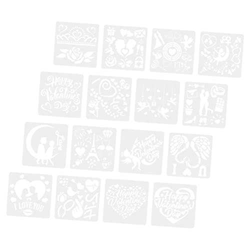 HOMSFOU 2 Sätze Love Malerei Vorlage Malvorlagen Vorlagen Für Hochzeitsschablonen Herz-scrapbooking-schablonen Valentinstag Malschablonen Zeichnung Malen Weiß Plastik 16 Stück * 2 HOMSFOU 2 Sätze Love Malerei Vorlage Malvorlagen Vorlagen Für Hochzeitsschablonen Herz-scrapbooking-schablonen Valentinstag Malschablonen Zeichnung Malen Weiß Plastik 16 Stück * 2 von HOMSFOU