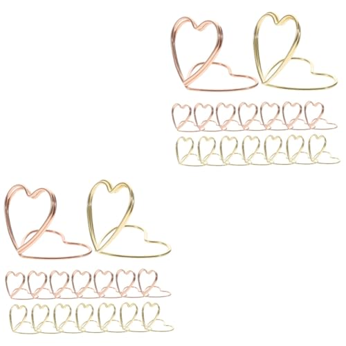 HOMSFOU 2 Sätze Love Paper Pin Büroartikel Büromaterial Kartenclip Papierklemmen Geformt Neuartige Büroklammern Clips Datei-clip Büroklammern Aus Eisen Beschichtungslegierung 24 Stück * 2 von HOMSFOU
