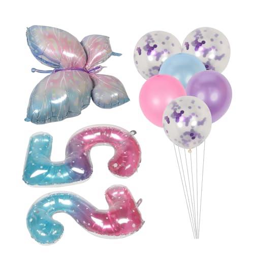 HOMSFOU 2 Sätze Luftballons Dekorative Aluminium Folienballons Pastellfarben für Geburtstagsfeier Dekorationen für Kindergeburtstage und Festlichkeiten HOMSFOU 2 Sätze Luftballons Dekorative Aluminium Folienballons Pastellfarben für Geburtstagsfeier Dekorationen für Kindergeburtstage und Festlichkeiten von HOMSFOU