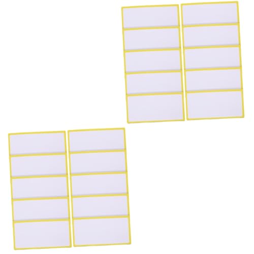 HOMSFOU 2 Sätze Magnetische Namensschilder Beschreibbare Wiederverwendbare Magnetetiketten Für Whiteboard Kühlschrank Und Büro Für Organisation Planung Und Unterricht 10 Stück * 2 von HOMSFOU