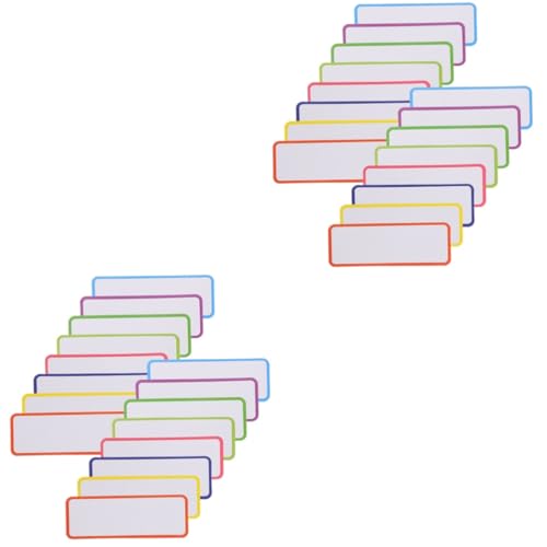 HOMSFOU 2 Sätze Magnetisches Etikett Trockener Lösche Magnete Magnetische, Trocken Abwischbare Etiketten Beschreibbare Magnete Magnetetiketten Für Whiteboard 54 Stück * 2 von HOMSFOU