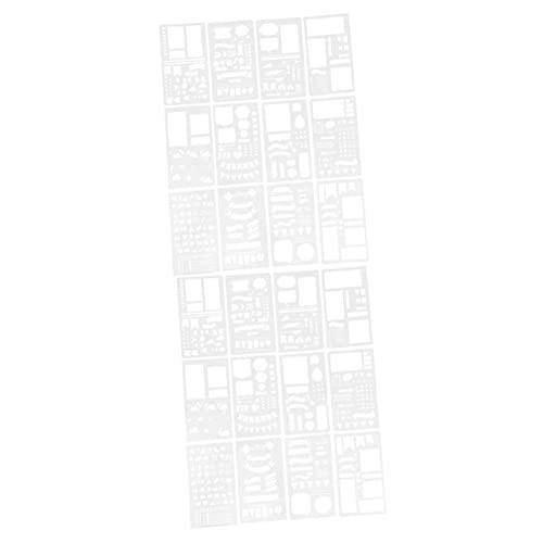 HOMSFOU 2 Sätze Malvorlage Große Schablonen Für Sprühfarbe Journaling Schablonen Farbschablonen Zeichenschablonen Geometrische Schablonen Zum Malen Materialschablonen Zum 12 Stücke * 2 von HOMSFOU