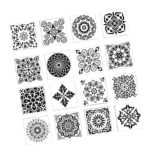 HOMSFOU 2 Sätze Mandala Malschablonen Teiliges Diy Schablonenset Langlebige Hohle Malvorlagen für Kreative Kunst Basteln Modezeichnungen und Wanddekorationen von HOMSFOU