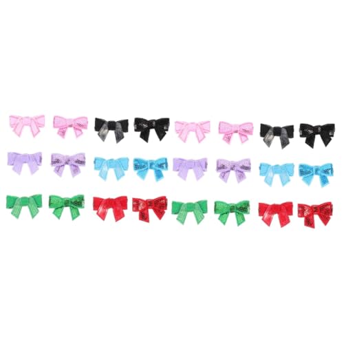 HOMSFOU 2 Sätze Mini Schleifen Applikationen Für Diy Kleidung Und Haarschmuck Bunte Pailletten Bogen Dekoration Durchmesser Vielseitige Bastelzubehör Für 12 Stück * 2 von HOMSFOU