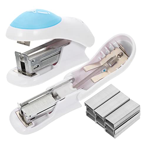HOMSFOU 2 Sätze Mini Stapler Set Set Handheld Astronaut Stapler für Schule und Langlebig und Blau für Schüler und Kreative Projekte von HOMSFOU