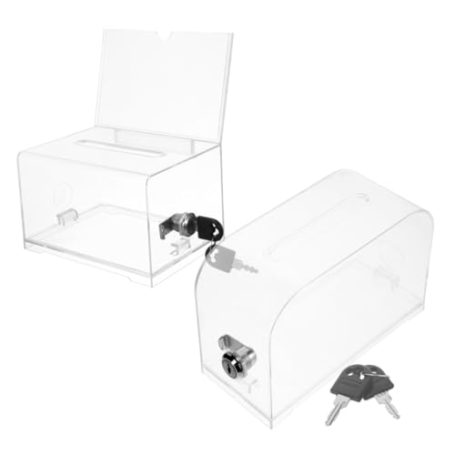 HOMSFOU 2 Sätze Multi Funktions Kartenbox aus Acryl Teiliges mit Kartenhaltern für Veranstaltungen und Spendenaktionen für Aufbewahrung von Visitenkarten und Kleinigkeiten HOMSFOU 2 Sätze Multi Funktions Kartenbox aus Acryl Teiliges mit Kartenhaltern für Veranstaltungen und Spendenaktionen für Aufbewahrung von Visitenkarten und Kleinigkeiten von HOMSFOU