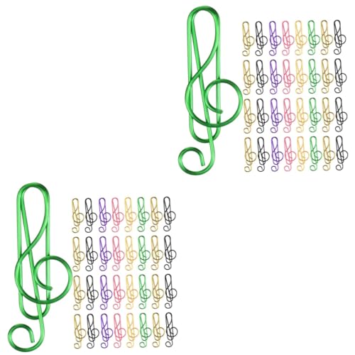 HOMSFOU 2 Sätze Noten Büroklammern Kreative Papierclips Aus Stabile Und Langlebige Clips Für Bürobedarf Schulmaterialien Scrapbooking 100 Stück * 2 von HOMSFOU