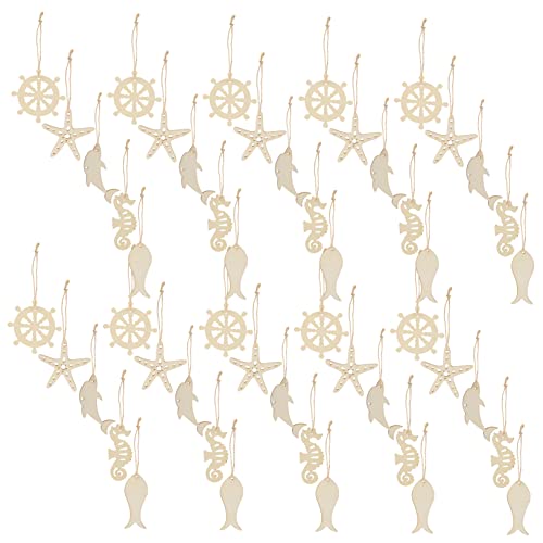 HOMSFOU 2 Sätze Partyzubehör Plakafarbe Holzplatte Holzpanele Holztafel Woodcarver Holzspan-ornament Malen Holzscheiben Selber Machen Graffiti-chip Holzspäne 50 Stück * 2 von HOMSFOU