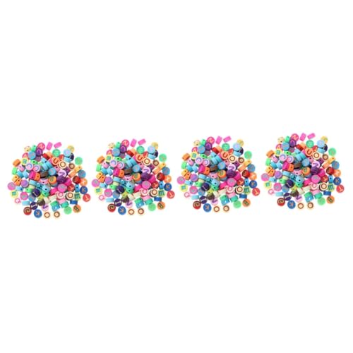 HOMSFOU 2 Sätze Polymer Clay Buchstabenperlen Für Diy Armbänder Und Schmuckherstellung Vielseitige Lose Perlen Für Armbänder Und Bastelprojekte Gemischte Farben 200 Stück * 2 von HOMSFOU